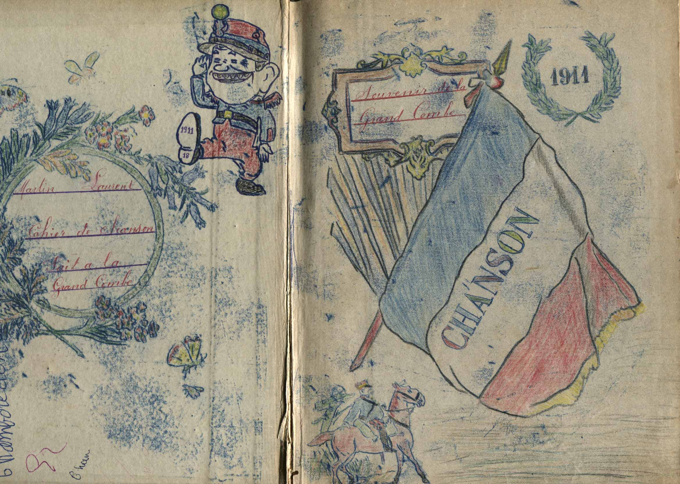 Souvenir de la Grande Combe (1911-1919), Cahier de Chansons